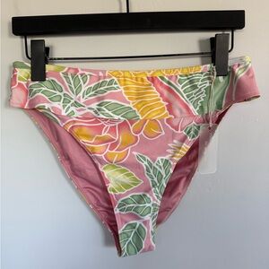 NWT Kenny Flowers The Bahamas Banded Sporty Bikini Bottom Size Large